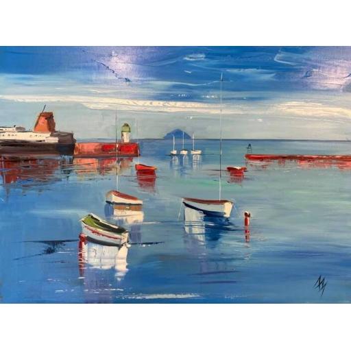 'THE HARBOUR WITH AILSA CRAIG, ARDROSSAN '